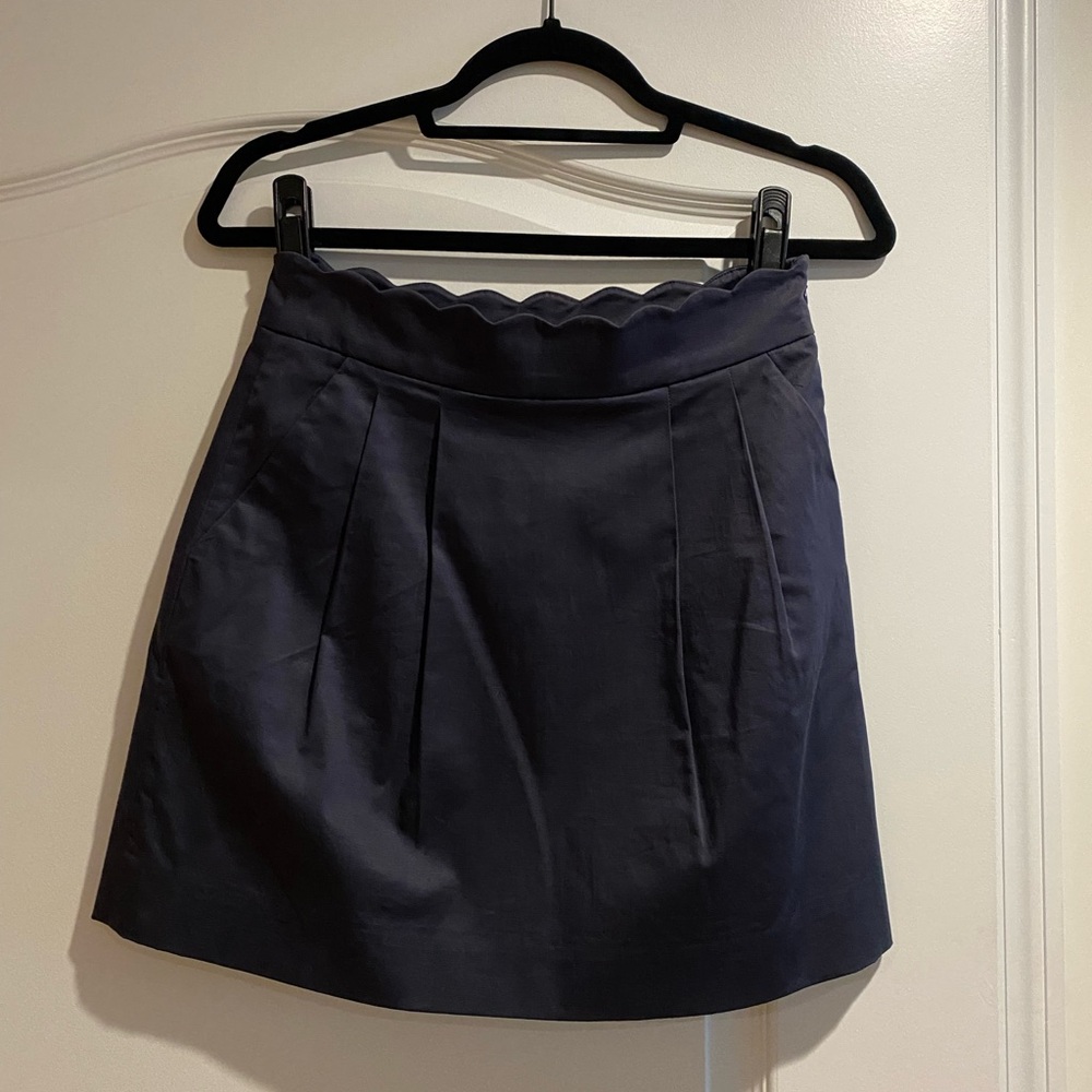 J. Crew Blue A-Line Mini Skirt for Work